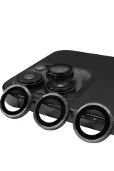 Newface iPhone 15 Pro Max Raze Metal Kamera Lens - Titan Gri