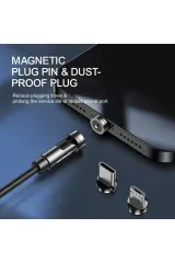 Joyroom Çoklu Manyetik Şarj Kablosu Lightning + Type-C + Micro 1.2 Metre