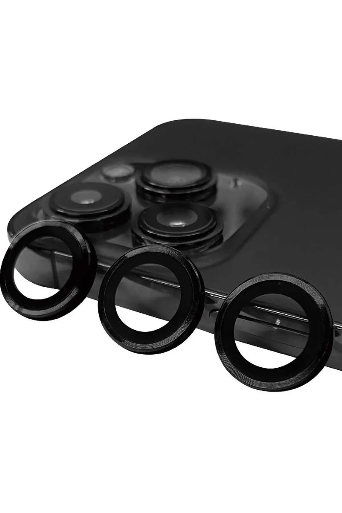 Newface iPhone 14 Pro Max Raze Metal Kamera Lens - Siyah