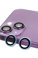 Newface iPhone 14 Raze Metal Kamera Lens - Mavi