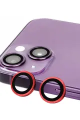Newface iPhone 14 Raze Metal Kamera Lens - Kırmızı