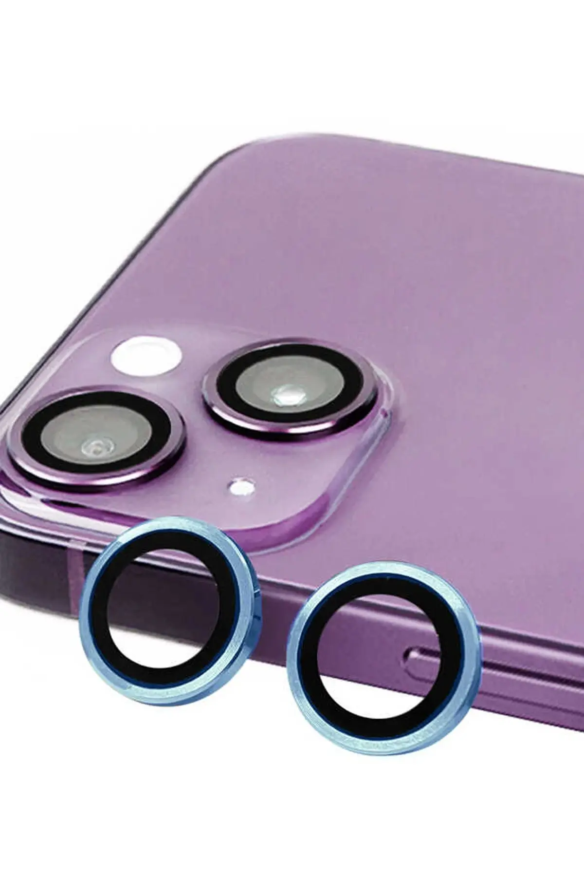 Newface iPhone 14 Plus Raze Metal Kamera Lens - Mavi