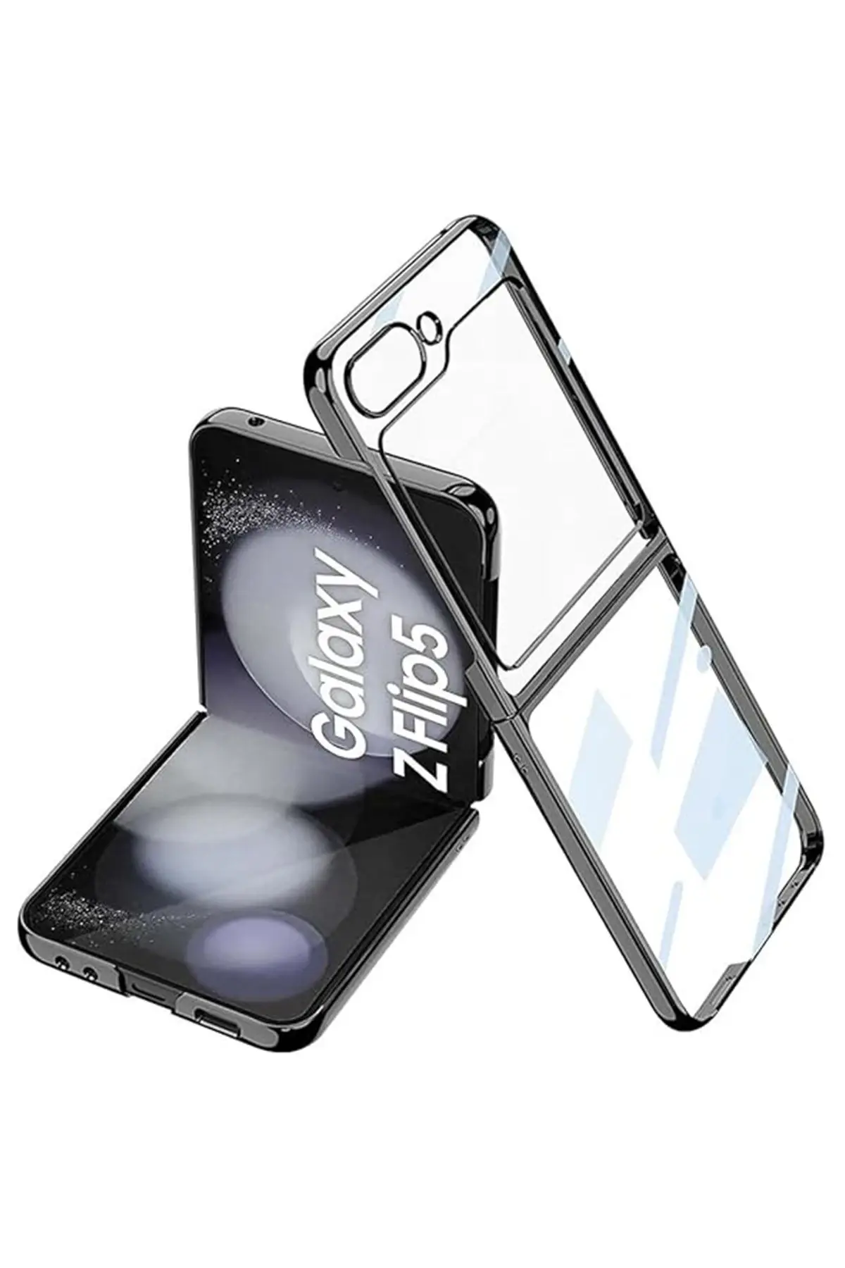 Newface Samsung Galaxy Z Flip 5 Kılıf Fold Element Kapak - Siyah