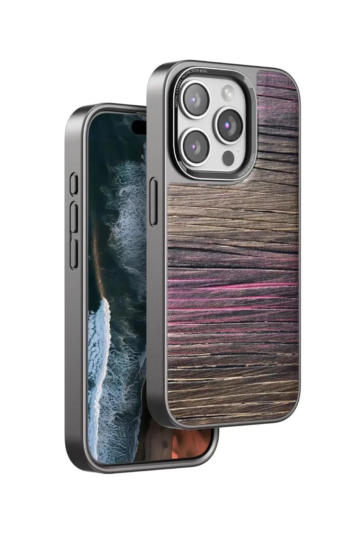 Venco iPhone 15 Pro Max Wave Kapak - Pembe