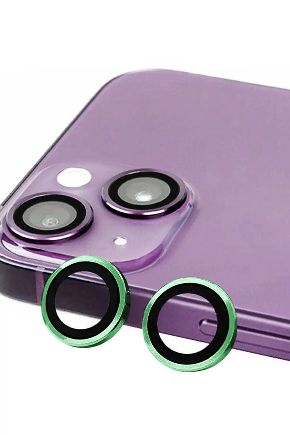 Newface iPhone 13 Mini Raze Metal Kamera Lens - Yeşil