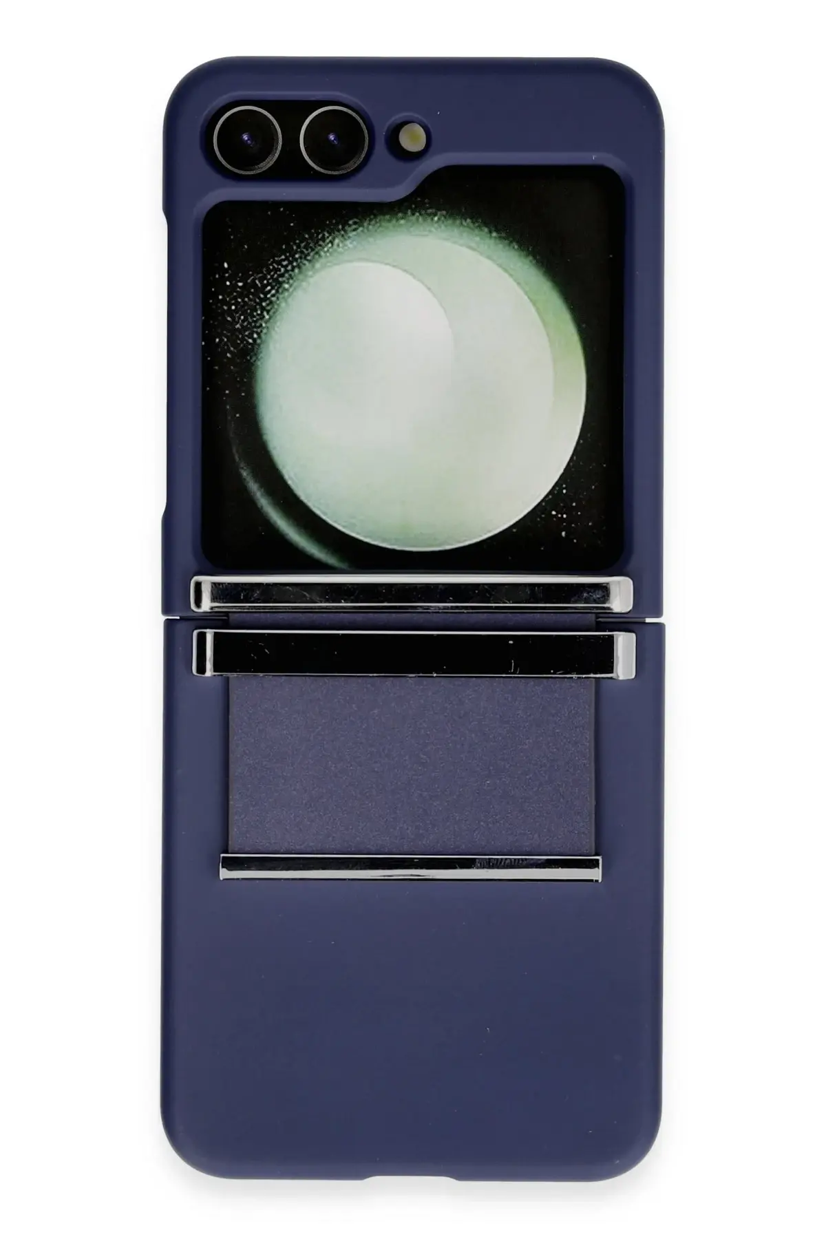 Newface Samsung Galaxy Z Flip 5 Kılıf Belt Flip Kapak - Lacivert