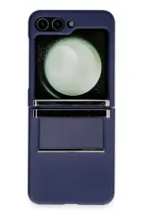 Newface Samsung Galaxy Z Flip 5 Kılıf Belt Flip Kapak - Lacivert