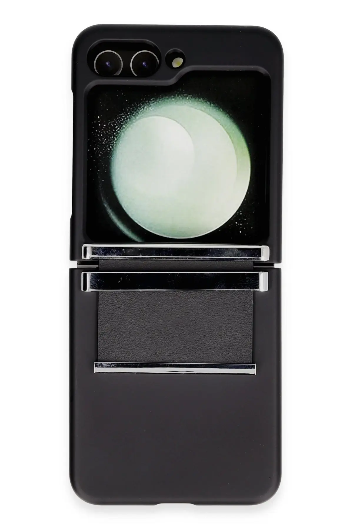 Newface Samsung Galaxy Z Flip 6 Kılıf Belt Flip Kapak - Siyah