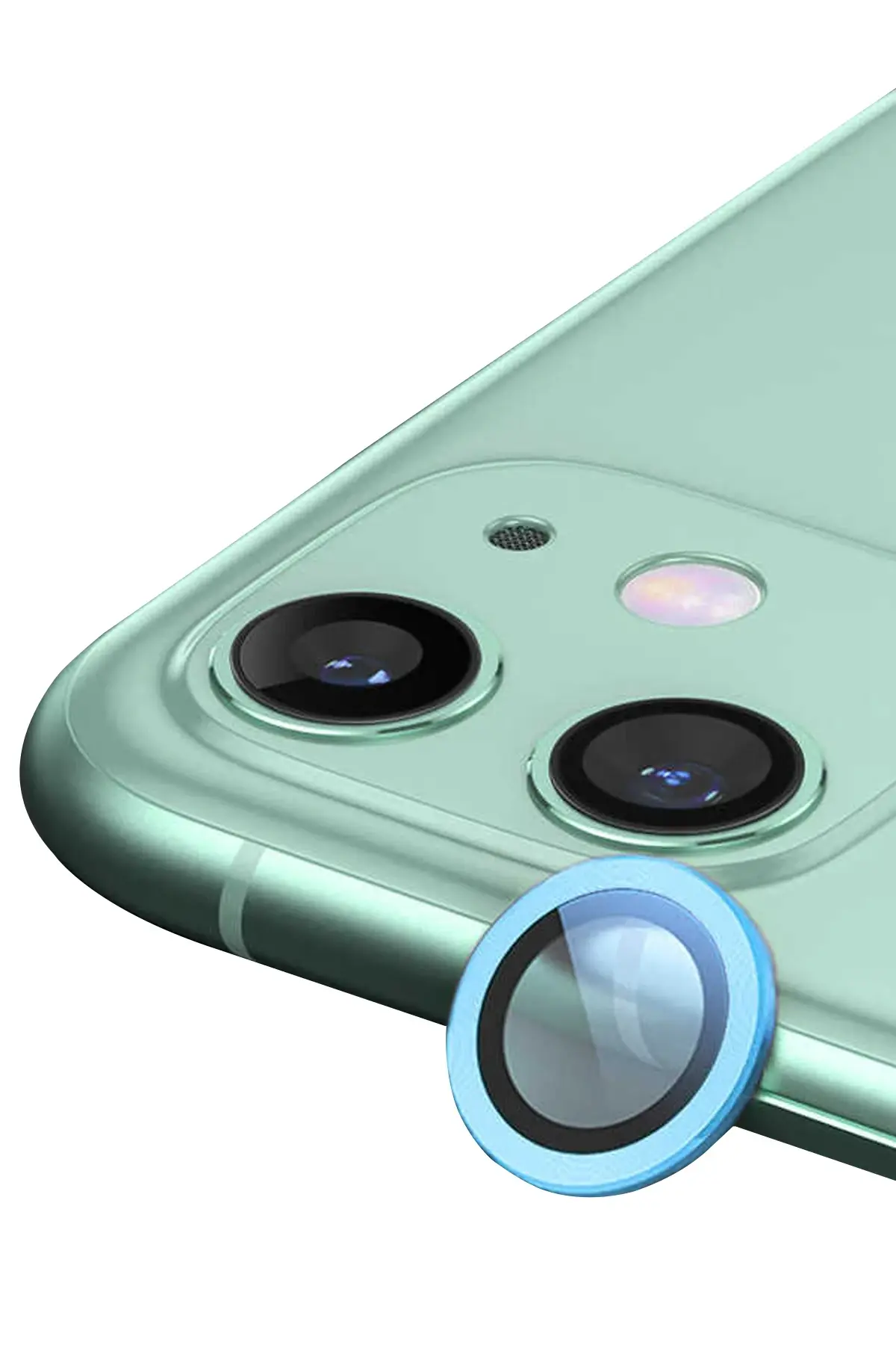 Newface iPhone 11 Raze Metal Kamera Lens - Mavi