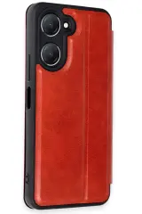 Newface Vivo Y18 Kılıf Flip Cover - Kırmızı