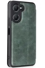 Newface Vivo Y18 Kılıf Flip Cover - Koyu Yeşil