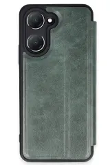 Newface Vivo Y18 Kılıf Flip Cover - Koyu Yeşil