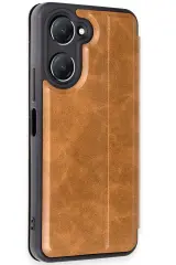 Newface Vivo Y18 Kılıf Flip Cover - Taba