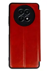 Newface Realme 12 5G Kılıf Flip Cover - Kırmızı