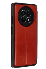 Newface Realme 12 5G Kılıf Flip Cover - Kırmızı