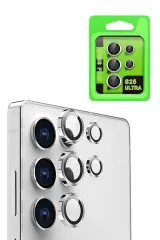 Newface Samsung Galaxy S25 Ultra Raze Metal Kamera Lens - Gümüş