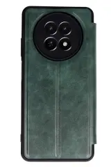 Newface Realme 12 5G Kılıf Flip Cover - Koyu Yeşil