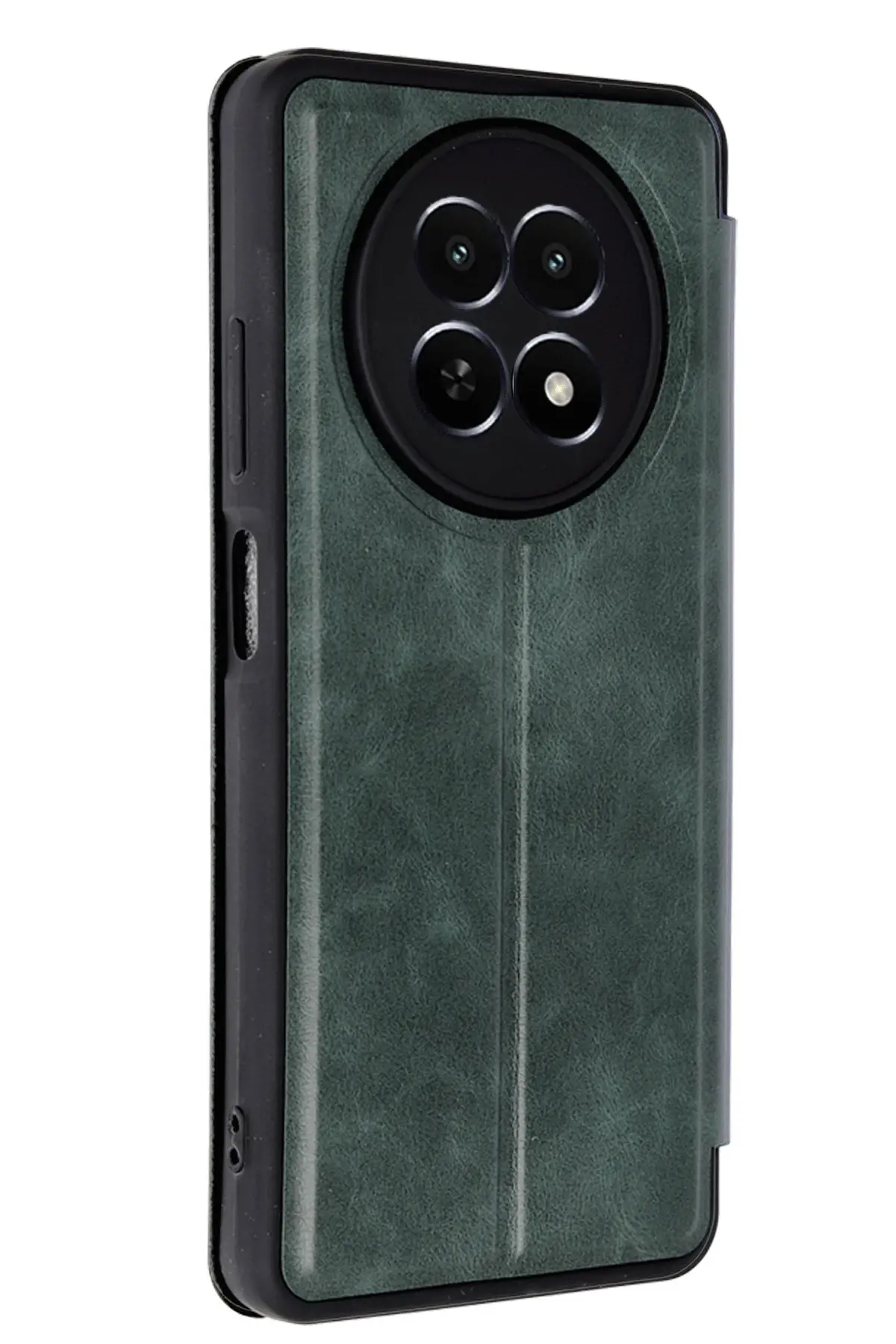 Newface Realme 12 5G Kılıf Flip Cover - Koyu Yeşil