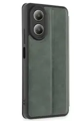 Newface Oppo A38 Kılıf Flip Cover - Koyu Yeşil