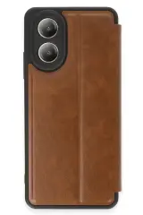 Newface Oppo A38 Kılıf Flip Cover - Taba