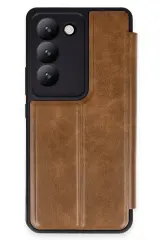 Newface Vivo V30 Lite 4G Kılıf Flip Cover - Taba