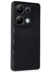 Newface Xiaomi Redmi Note 13 Pro 4G Kılıf Bibercas Silikon Kapak - Siyah