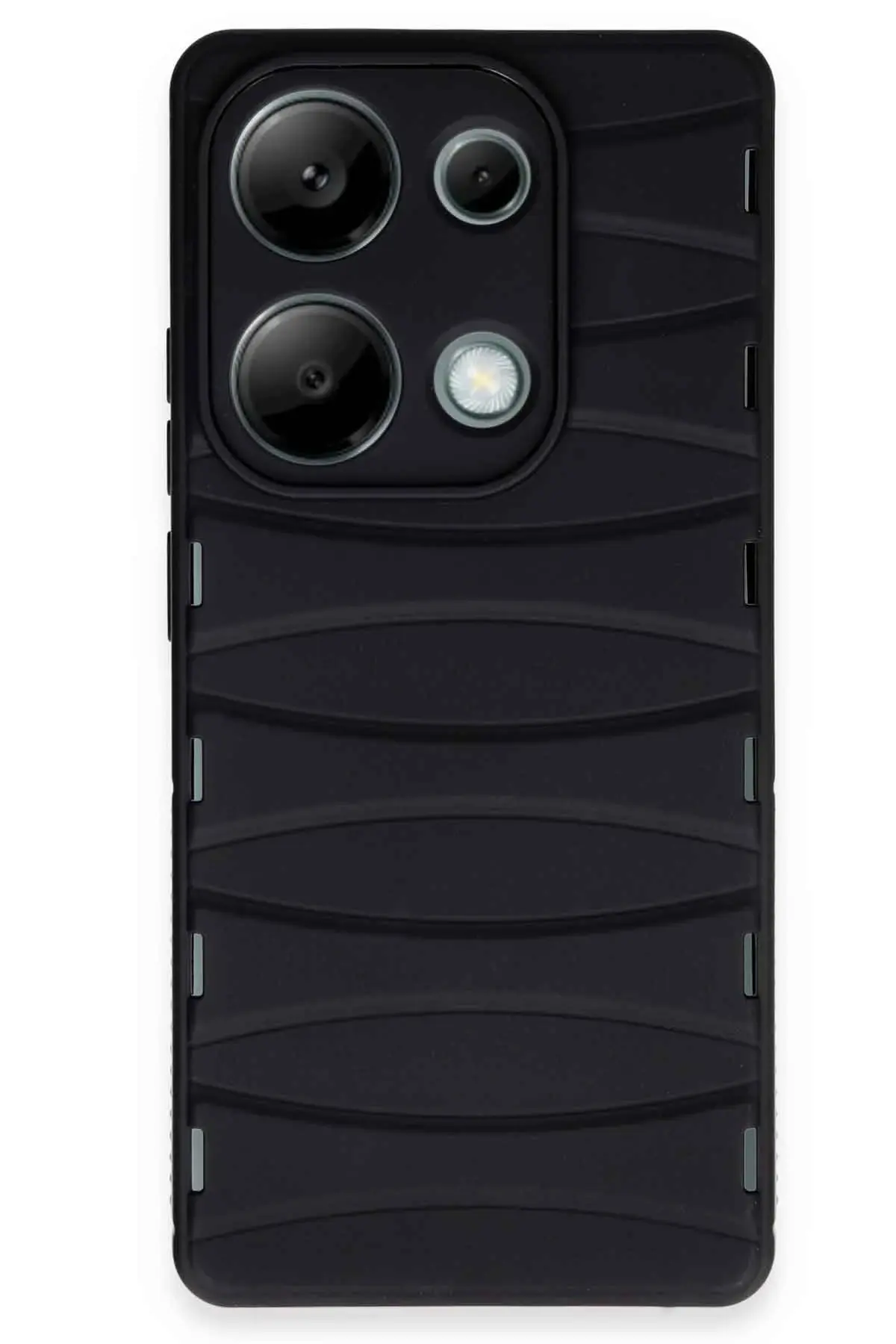 Newface Xiaomi Redmi Note 13 Pro 4G Kılıf Bibercas Silikon Kapak - Siyah