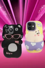 Newface iPhone 15 Pro Max Kılıf Poky Karakter Silikon Kapak - Desen 7