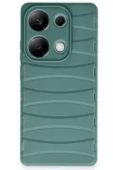 Newface Xiaomi Redmi Note 13 Pro 4G Kılıf Bibercas Silikon Kapak - Koyu Yeşil