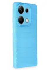 Newface Xiaomi Redmi Note 13 Pro 4G Kılıf Bibercas Silikon Kapak - Mavi
