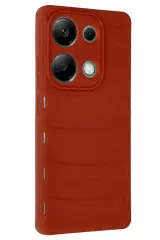 Newface Xiaomi Redmi Note 13 Pro 4G Kılıf Bibercas Silikon Kapak - Kırmızı
