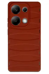 Newface Xiaomi Redmi Note 13 Pro 4G Kılıf Bibercas Silikon Kapak - Kırmızı