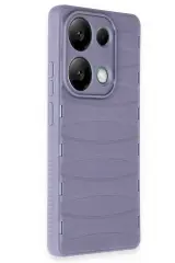 Newface Xiaomi Redmi Note 13 Pro 4G Kılıf Bibercas Silikon Kapak - Lila