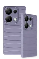Newface Xiaomi Redmi Note 13 Pro 4G Kılıf Bibercas Silikon Kapak - Lila