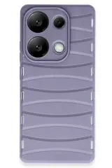 Newface Xiaomi Redmi Note 13 Pro 4G Kılıf Bibercas Silikon Kapak - Lila
