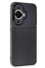 Newface Huawei Nova 12S Kılıf Auto Focus Karbon Kapak - Siyah