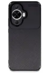 Newface Huawei Nova 12S Kılıf Auto Focus Karbon Kapak - Siyah
