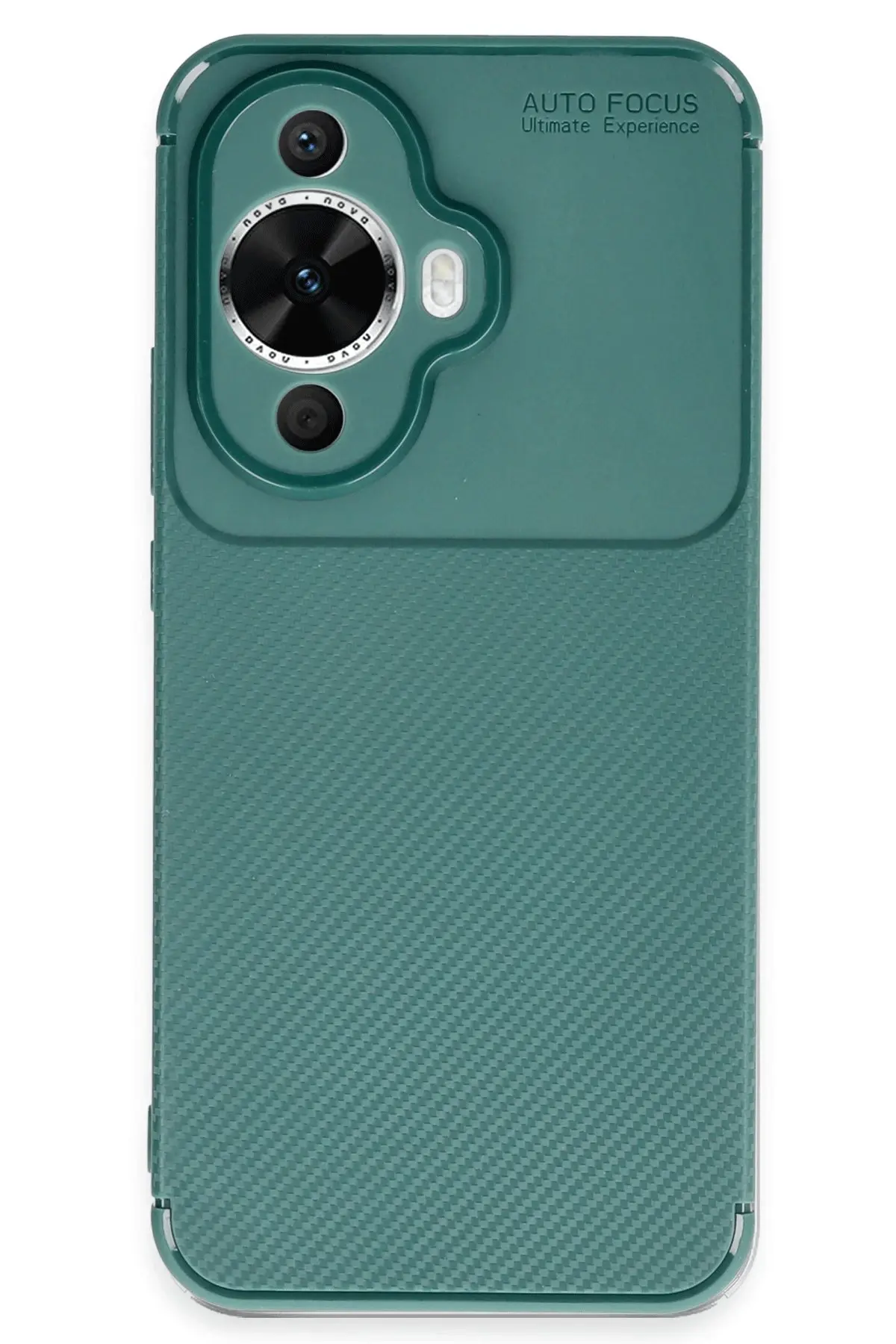 Newface Huawei Nova 12S Kılıf Auto Focus Karbon Kapak - Koyu Yeşil