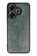 Newface Xiaomi Redmi 13 4G Kılıf Aras Deri Kapak - Koyu Yeşil