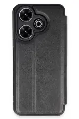 Newface Xiaomi Redmi 13 4G Kılıf Flip Cover - Siyah