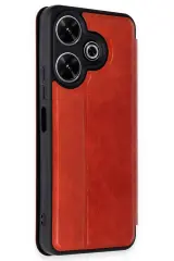 Newface Xiaomi Redmi 13 4G Kılıf Flip Cover - Kırmızı