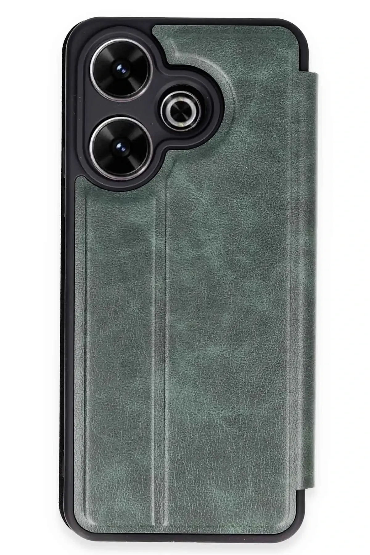 Newface Xiaomi Redmi 13 4G Kılıf Flip Cover - Koyu Yeşil