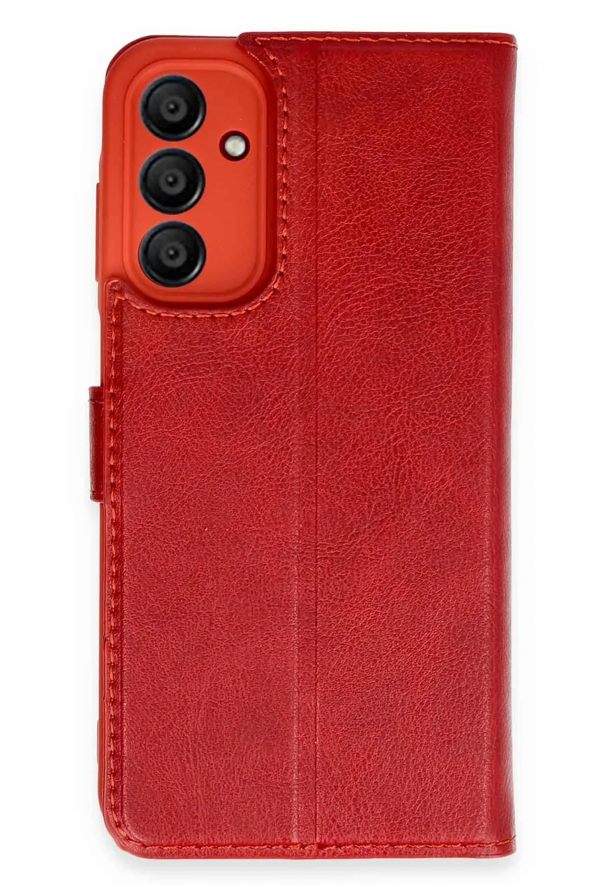 Newface Samsung Galaxy A15 4G Kılıf Trend S Plus Kapaklı Kılıf - Kırmızı