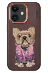 Venco iPhone 11 Cute Desenli Kapak - Koyu Kahve