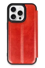 Newface iPhone 14 Pro Kılıf Flip Cover - Kırmızı