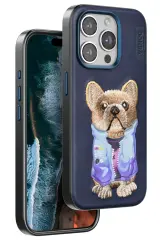 Venco iPhone 15 Pro Cute Desenli Kapak - Lacivert