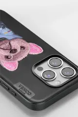 Venco iPhone 15 Pro Cute Desenli Kapak - Lacivert