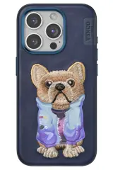 Venco iPhone 15 Pro Cute Desenli Kapak - Lacivert