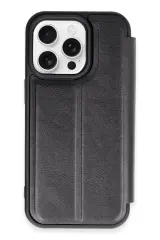 Newface iPhone 14 Pro Max Kılıf Flip Cover - Siyah