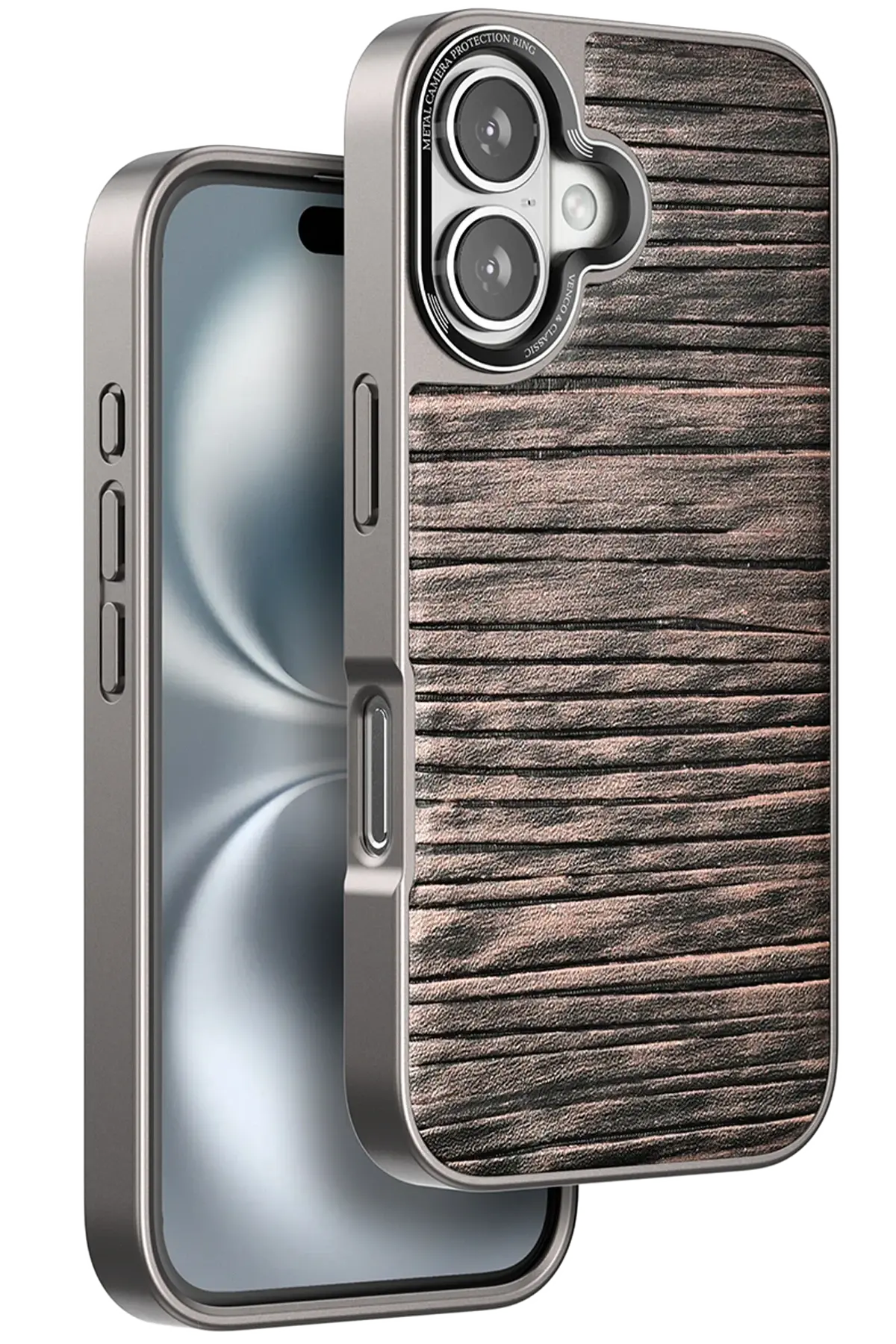 Venco iPhone 16 Wave Kapak - Kahverengi